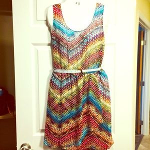 NWOT Guess bright colors sheer dress